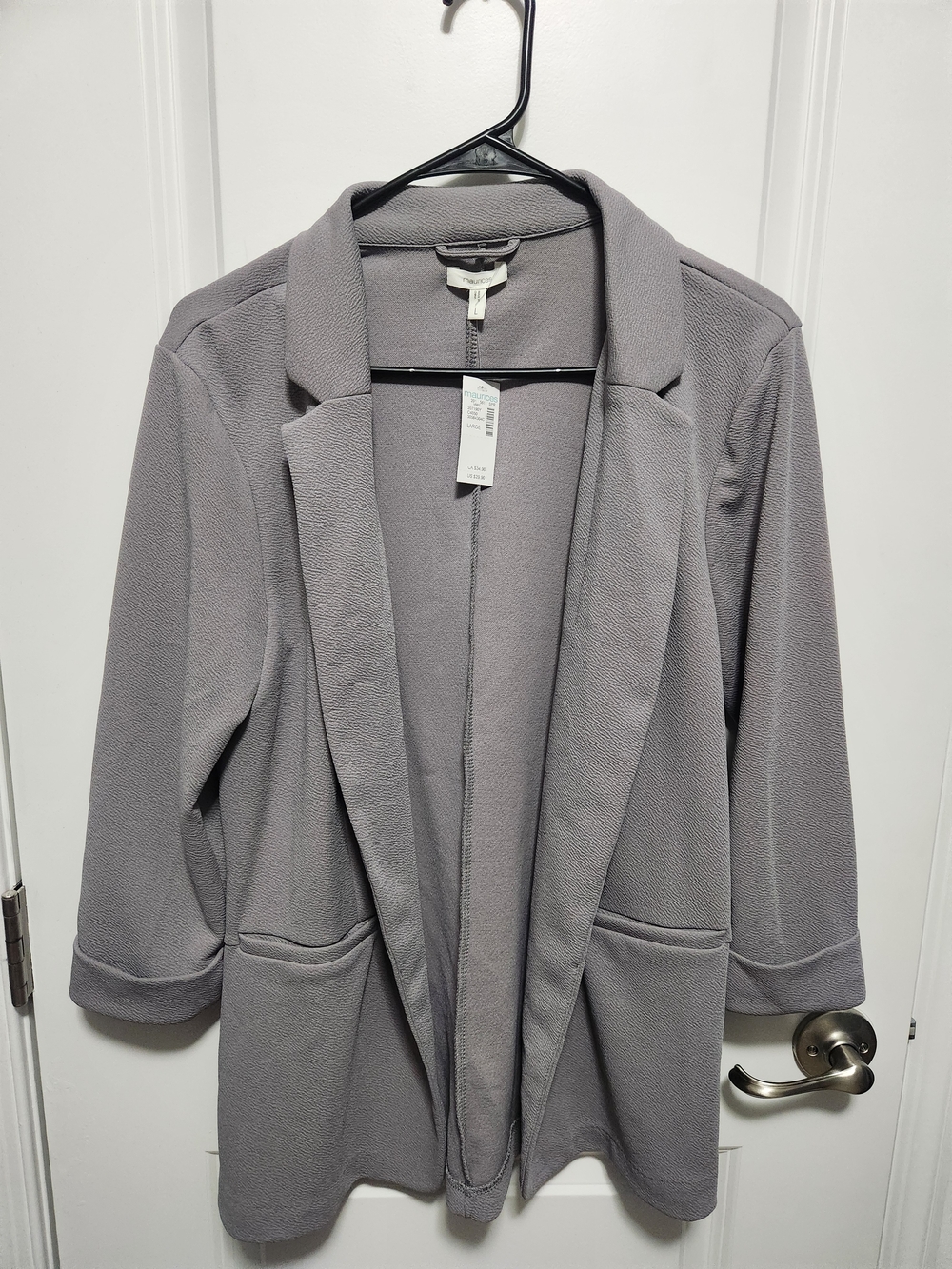 Maurices Gray Open Front Blazer Jacket